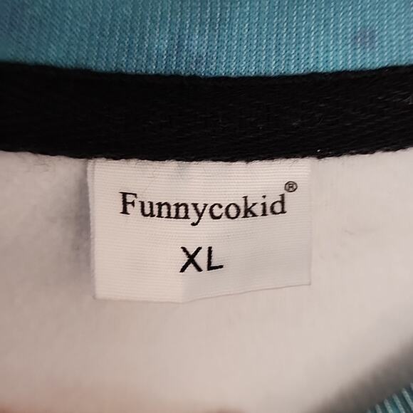 Funnycokid Santa/Dinosaur/Pizza Double-sided Sweatershirt - Picture 5 of 6